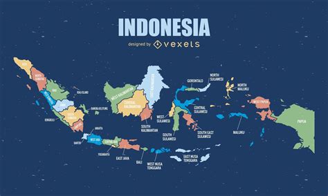 indonesia all provinces map vector